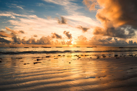 East Africa, Tanzania, Zanzibar, sunrise on Kiwengwa beach. Stock Photo - Rights-Managed, Code: 879-09189517