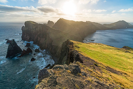 simsearch:879-09190101,k - View of Point of St Lawrence and Furado Point in the morning. Canical, Machico district, Madeira region, Portugal. Stock Photo - Rights-Managed, Code: 879-09190020