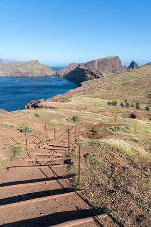 simsearch:879-09190103,k - Pr8 trail to St Lawrence Point, looking towards Sardines' Bay. Canical, Machico district, Madeira region, Portugal. Stock Photo - Rights-Managed, Code: 879-09190033