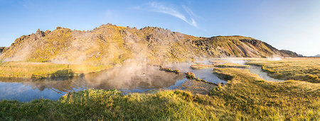 Landmannalaugar natural hot springs (Fjallabak Nature Reserve, Highlands, Southern Region, Iceland, Europe) Foto de stock - Con derechos protegidos, Código: 879-09190360