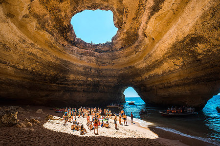 portugal tourist places - Benagil Caves, Lagoa, Faro district, Algarve, Portugal. Stock Photo - Rights-Managed, Code: 879-09190423