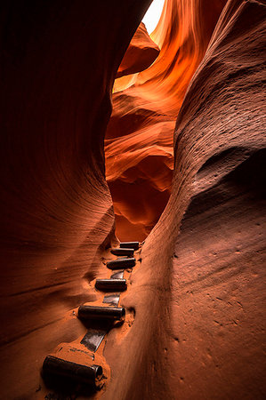 sur - Lower Antelope Canyon, Page, Navajo Nation, Arizona, USA Foto de stock - Con derechos protegidos, Código: 879-09190544