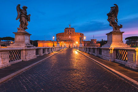 Sant Angelo castle at sunset.Italy, Lazio, Rome Foto de stock - Con derechos protegidos, Código: 879-09190886