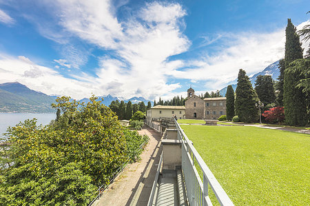 The cistercian religious complex of Piona Abbey (Abbazia Priorato di Piona), Colico, Lecco province, Lombardy, Italy Photographie de stock - Rights-Managed, Code: 879-09191464