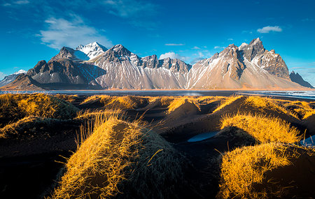 Stokksnes, Vestrahorn mountain, southern Iceland Foto de stock - Con derechos protegidos, Código: 879-09191698