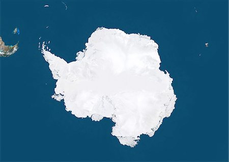 L'Antarctique, Image Satellite de la couleur vraie Photographie de stock - Rights-Managed, Code: 872-06054084