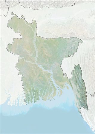 simsearch:872-06053522,k - Bangladesh, Relief Map With Border and Mask Stock Photo - Rights-Managed, Code: 872-06054118