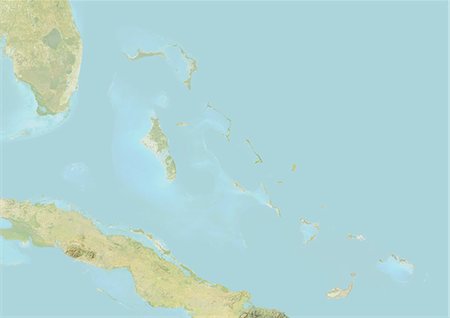 simsearch:872-08689423,k - Bahamas, Relief Map Foto de stock - Con derechos protegidos, Código: 872-06054113