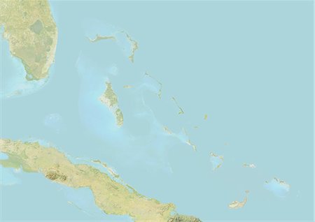 simsearch:872-08689418,k - Bahamas, Relief Map Foto de stock - Con derechos protegidos, Código: 872-06054113