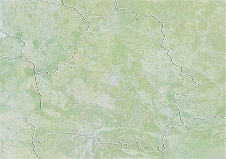 Belarus, Relief Map With Border Foto de stock - Direito Controlado, Número: 872-06054127