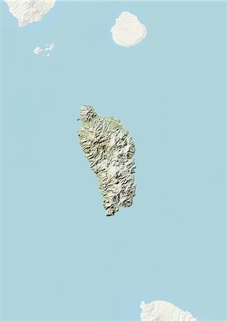 simsearch:872-06054113,k - Dominica, Relief Map With Border and Mask Stock Photo - Rights-Managed, Code: 872-06054268