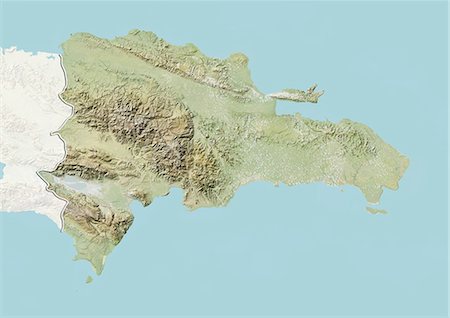 simsearch:872-06160300,k - Dominican Republic, Relief Map With Border and Mask Foto de stock - Con derechos protegidos, Código: 872-06054270