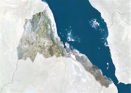simsearch:872-06054818,k - L'Érythrée, True Image couleur Satellite avec bordure et masque Photographie de stock - Rights-Managed, Code: 872-06054314