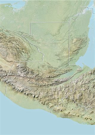 simsearch:872-06160300,k - Guatemala, Relief Map With Border Foto de stock - Con derechos protegidos, Código: 872-06054374