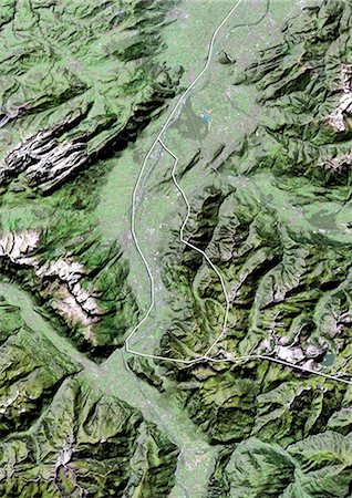 simsearch:872-06054799,k - Liechtenstein, Satellite Image With Bump Effect, With Border Foto de stock - Con derechos protegidos, Código: 872-06054524