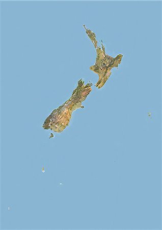 simsearch:872-06054714,k - New Zealand, Satellite Image With Bump Effect Stock Photo - Rights-Managed, Code: 872-06054613