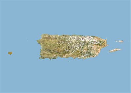 simsearch:872-08689438,k - Puerto Rico, Image Satellite avec effet de relief Photographie de stock - Rights-Managed, Code: 872-06054675