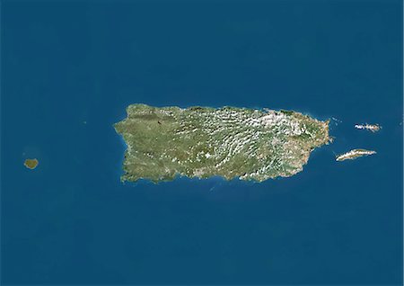 simsearch:872-08689423,k - Puerto Rico, True Colour Satellite Image Foto de stock - Con derechos protegidos, Código: 872-06054676