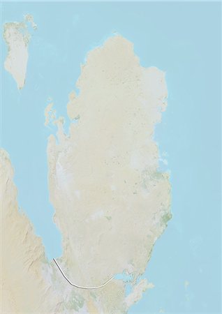 simsearch:872-06160933,k - Qatar, Relief Map With Border Stock Photo - Rights-Managed, Code: 872-06054684