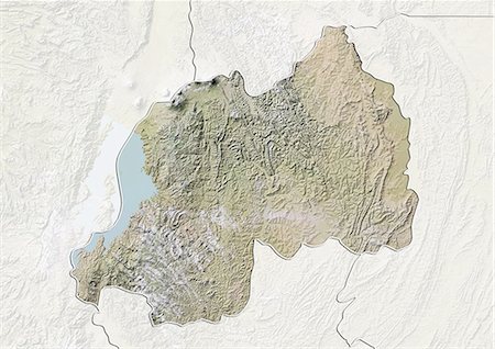 simsearch:872-06054183,k - Rwanda, Relief Map with Border and Mask Foto de stock - Direito Controlado, Número: 872-06054701