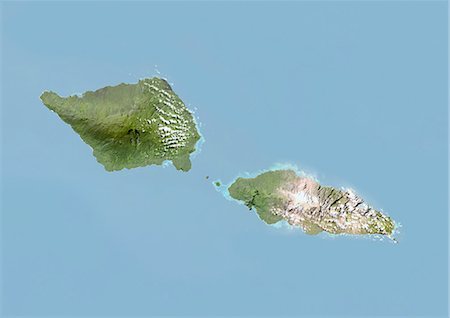 Samoa, Satellite Image With Bump Effect Foto de stock - Con derechos protegidos, Código: 872-06054714