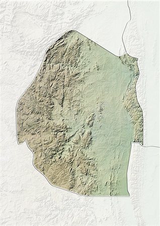 Swaziland, Relief Map with Border and Mask Stock Photo - Rights-Managed, Code: 872-06054786