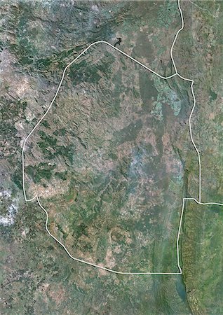 Swaziland, True Colour Satellite Image With Border Stock Photo - Rights-Managed, Code: 872-06054791