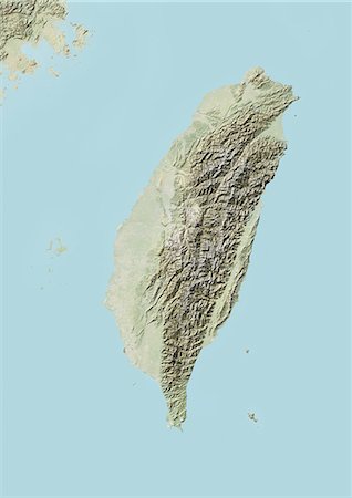 simsearch:872-06054233,k - Taiwan, Relief Map Foto de stock - Con derechos protegidos, Código: 872-06054812