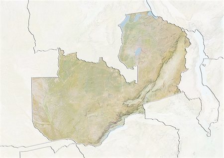 simsearch:872-06160398,k - Zambia, Relief Map With Border and Mask Foto de stock - Con derechos protegidos, Código: 872-06054898