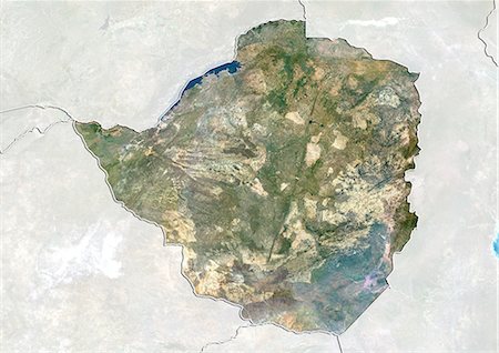 simsearch:872-06160398,k - Zimbabwe, True Colour Satellite Image With Border and Mask Foto de stock - Con derechos protegidos, Código: 872-06054904