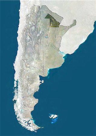 simsearch:872-06054918,k - L'Argentine et la Province du Chaco, Image Satellite de la couleur vraie Photographie de stock - Rights-Managed, Code: 872-06054914