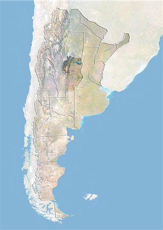 simsearch:872-06054918,k - L'Argentine et la Province de Cordoba, Image Satellite avec effet de relief Photographie de stock - Rights-Managed, Code: 872-06054919