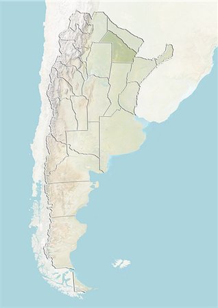 simsearch:872-06054918,k - L'Argentine et la Province du Chaco, carte en Relief Photographie de stock - Rights-Managed, Code: 872-06054912