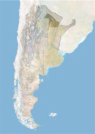 simsearch:872-06054918,k - L'Argentine et la Province du Chaco, Image Satellite avec effet de relief Photographie de stock - Rights-Managed, Code: 872-06054913