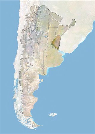 simsearch:872-06054918,k - L'Argentine et la Province de Entre Rios, Image Satellite avec effet de relief Photographie de stock - Rights-Managed, Code: 872-06054925