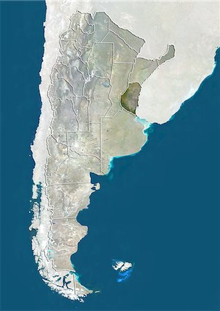 simsearch:872-06054918,k - L'Argentine et la Province de Entre Rios, Image Satellite de la couleur vraie Photographie de stock - Rights-Managed, Code: 872-06054926