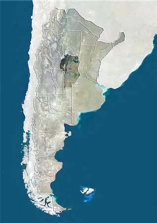 simsearch:872-06054918,k - L'Argentine et la Province de Cordoba, Image Satellite de la couleur vraie Photographie de stock - Rights-Managed, Code: 872-06054920
