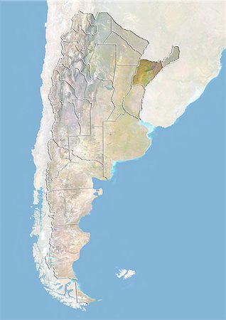 simsearch:872-06054918,k - L'Argentine et la Province de Corrientes, Image Satellite avec effet de relief Photographie de stock - Rights-Managed, Code: 872-06054922