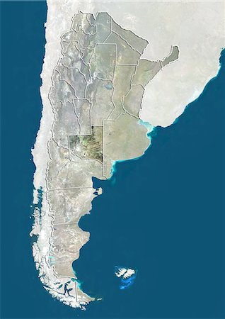 simsearch:872-06054918,k - L'Argentine et la Province de La Pampa, Image Satellite de la couleur vraie Photographie de stock - Rights-Managed, Code: 872-06054935