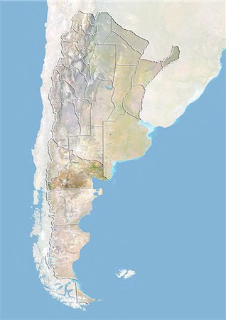 simsearch:872-06054918,k - L'Argentine et la Province de Rio Negro, Image Satellite avec effet de relief Photographie de stock - Rights-Managed, Code: 872-06054949