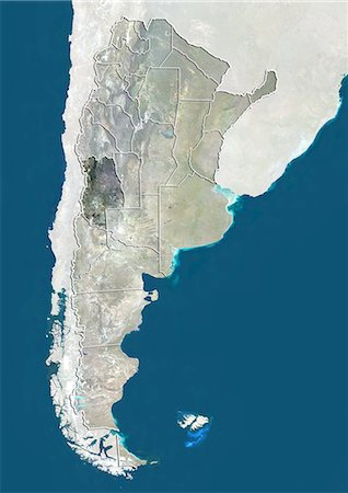 simsearch:872-06054918,k - L'Argentine et la Province de Mendoza, Image Satellite de la couleur vraie Photographie de stock - Rights-Managed, Code: 872-06054941