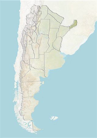 simsearch:872-06054918,k - L'Argentine et la Province de Misiones, carte en Relief Photographie de stock - Rights-Managed, Code: 872-06054942