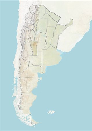simsearch:872-06054918,k - L'Argentine et la Province de San Luis, carte en Relief Photographie de stock - Rights-Managed, Code: 872-06054957