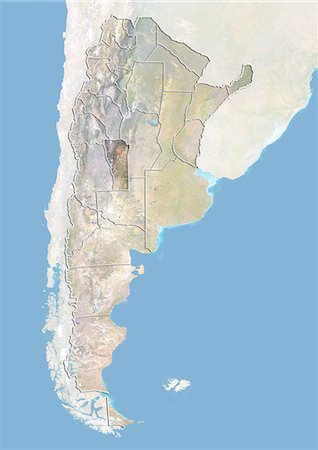 simsearch:872-06054918,k - L'Argentine et la Province de San Luis, Image Satellite avec effet de relief Photographie de stock - Rights-Managed, Code: 872-06054958