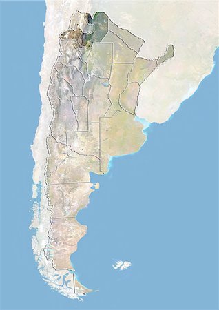 Argentina and the Province of Salta, Satellite Image With Bump Effect Stock Photo - Rights-Managed, Code: 872-06054952