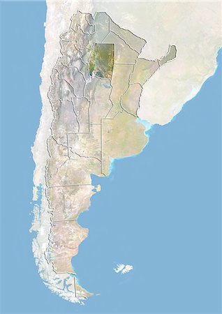 simsearch:872-06054918,k - L'Argentine et la Province de Santiago del Estero, Image Satellite avec effet de relief Photographie de stock - Rights-Managed, Code: 872-06054967