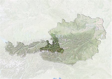 simsearch:872-06160417,k - Österreich und Salzburger Land, Satellitenbild mit Bump-Effekt Stockbilder - Lizenzpflichtiges, Bildnummer: 872-06055004