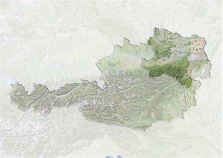 simsearch:872-06160417,k - Österreich und das Bundesland Niederösterreich, Satellitenbild mit Bump-Effekt Stockbilder - Lizenzpflichtiges, Bildnummer: 872-06055001