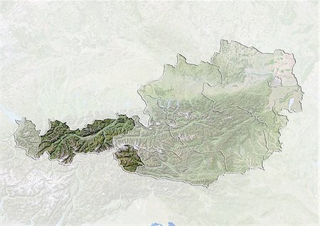 simsearch:872-06160417,k - Österreich und das Bundesland Tirol, Satellitenbild mit Bump-Effekt Stockbilder - Lizenzpflichtiges, Bildnummer: 872-06055010
