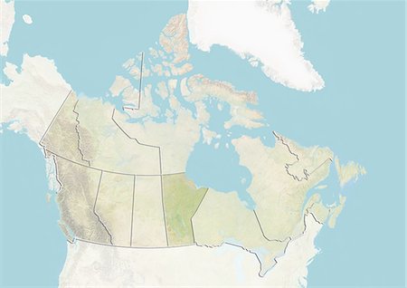 Le Canada et la Province du Manitoba, le plan-Relief Photographie de stock - Rights-Managed, Code: 872-06055092